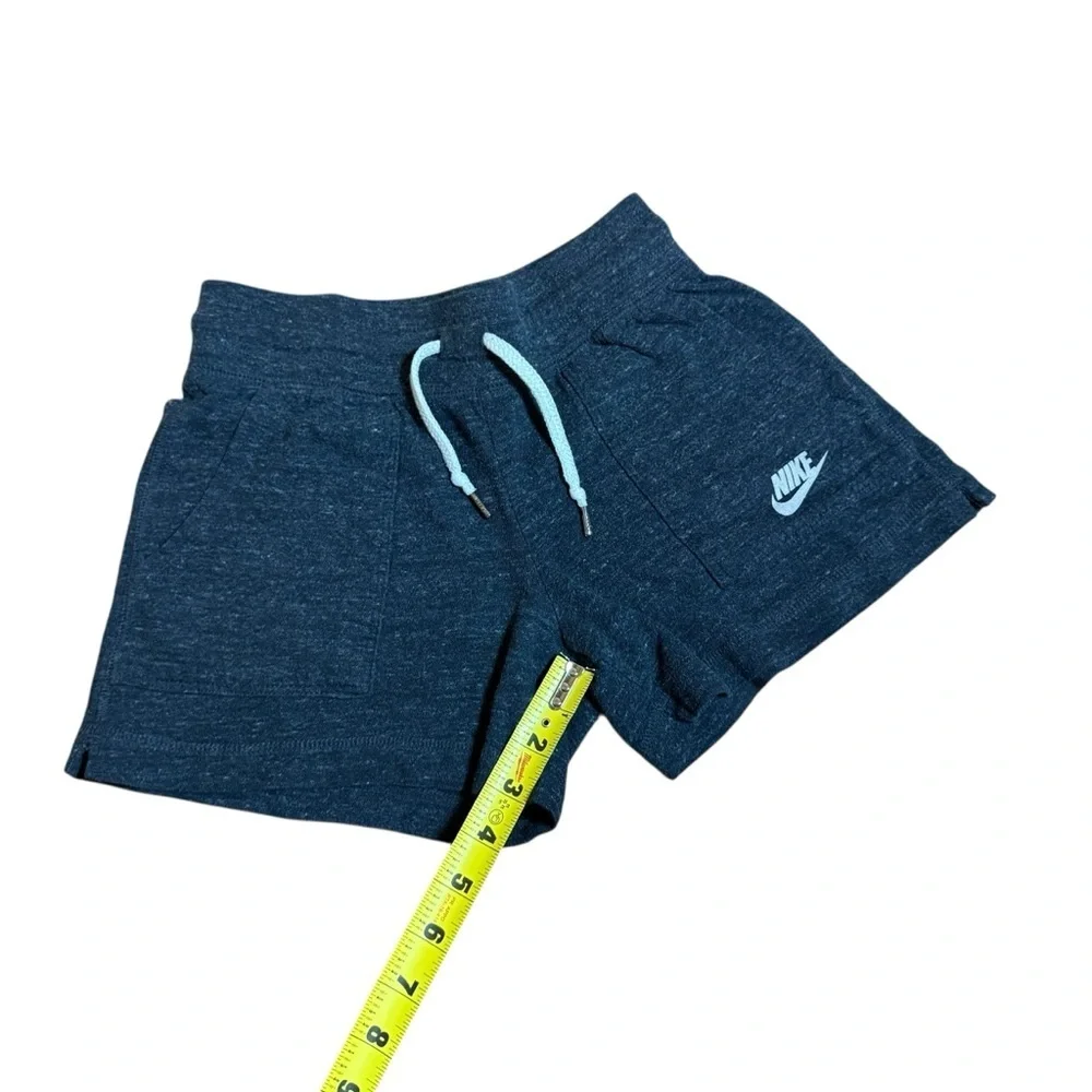 NIKE Kids Large Gray Athletic Shorts Drawstring Swoosh